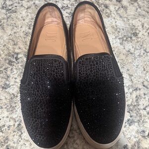 INC International Concepts Women's Sparkling Black Slip-On Sneakers
